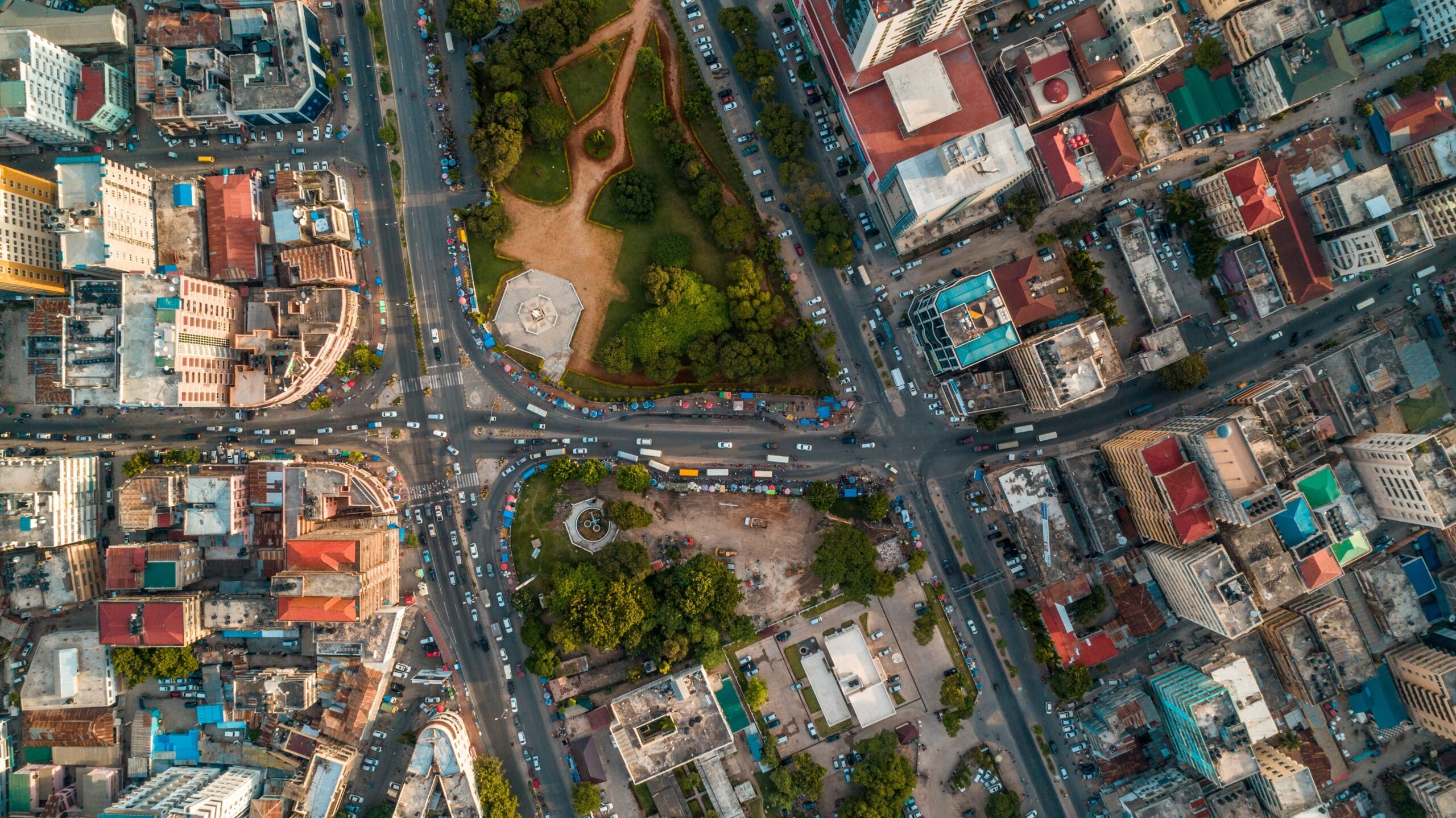 Aerial view of Dar es Salaam city